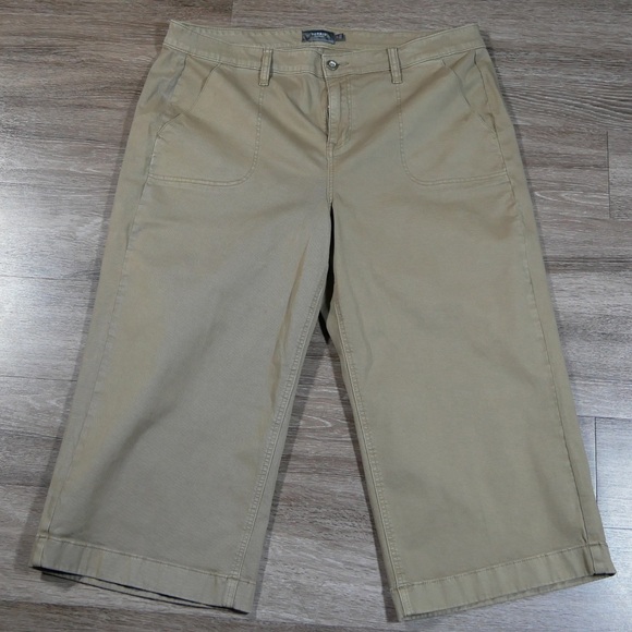 torrid Pants - Torrid Khaki Tan Wide Leg Cropped Chino Pants Plus Size 22 Stretch Cotton